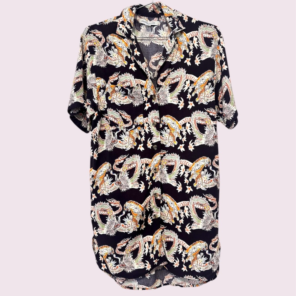 UO Tiger dragon Hawaiian shirt dress
